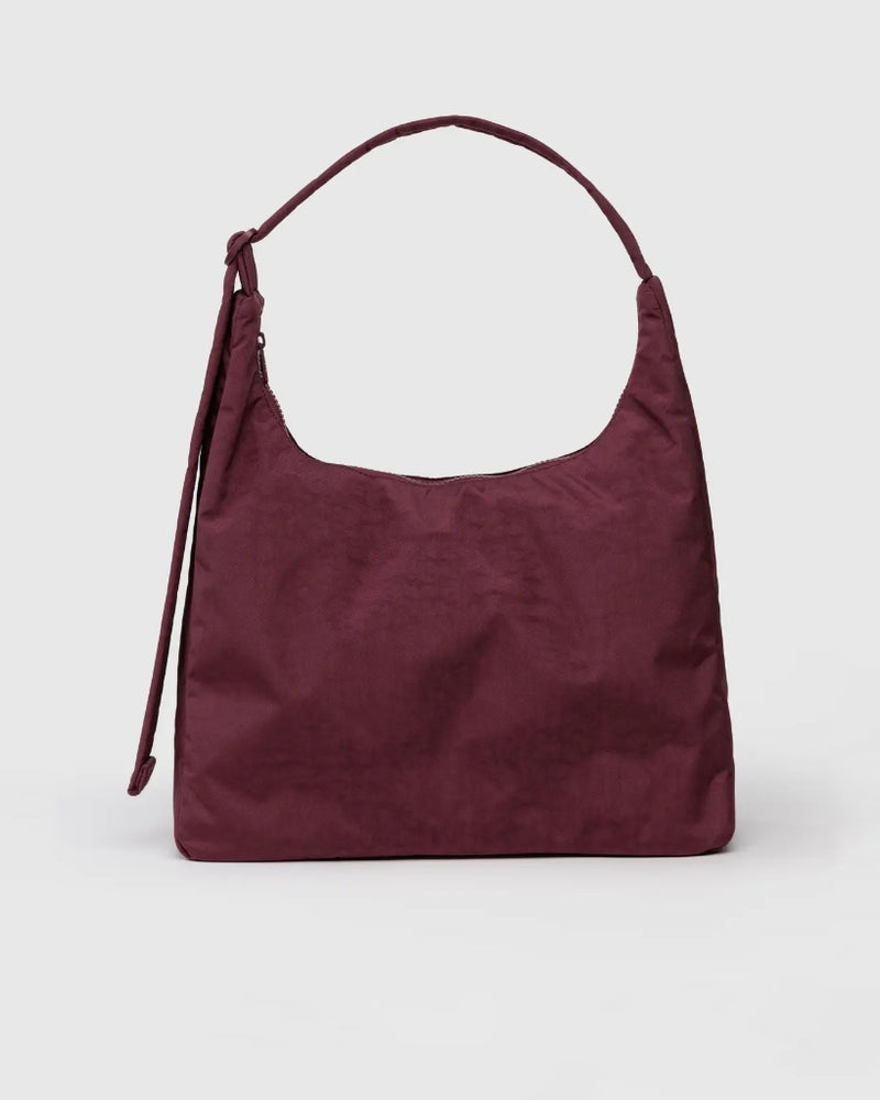 Nylon Shoulder Bag - Mahogany
