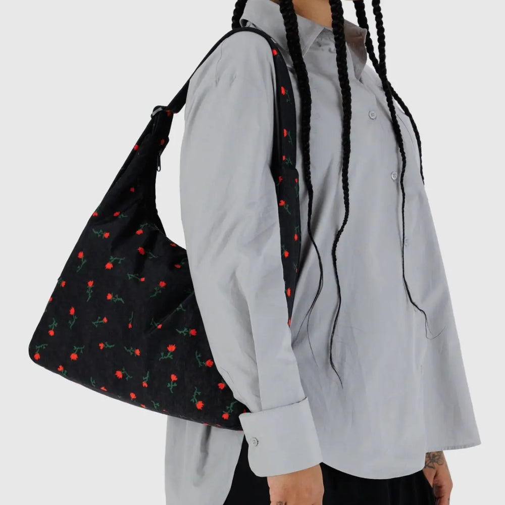 Nylon Shoulder Bag - Painted Wildflower