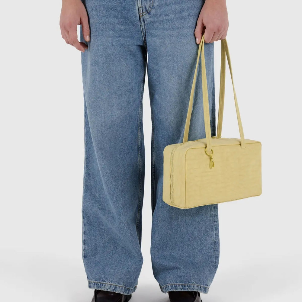 Small Nylon Bowler Bag - Butter