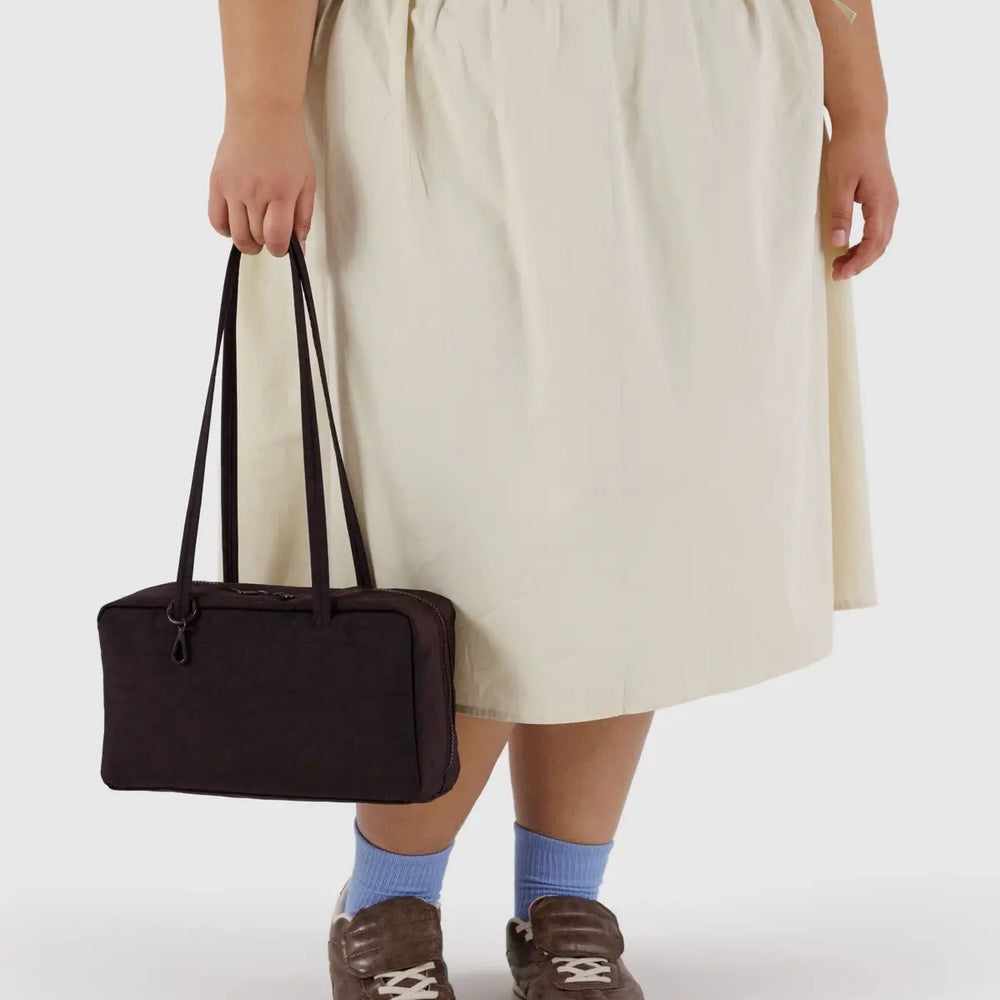 Small Nylon Bowler Bag - Chocolate Plum