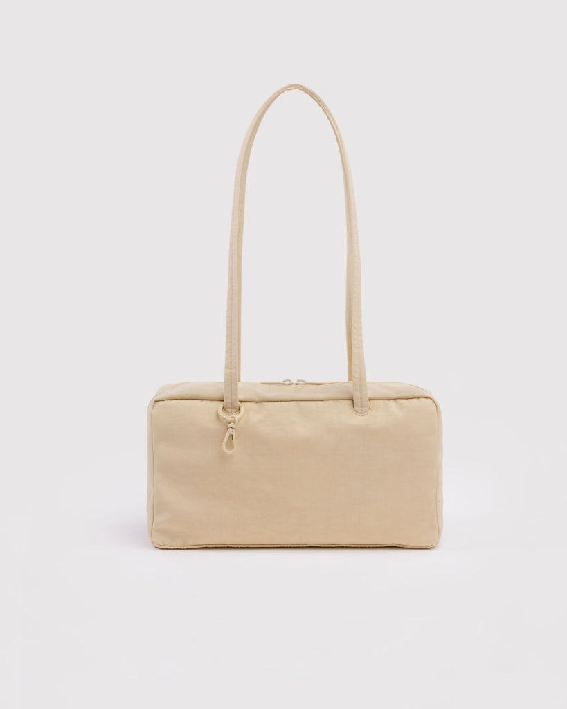 Small Nylon Bowler Bag - Custard