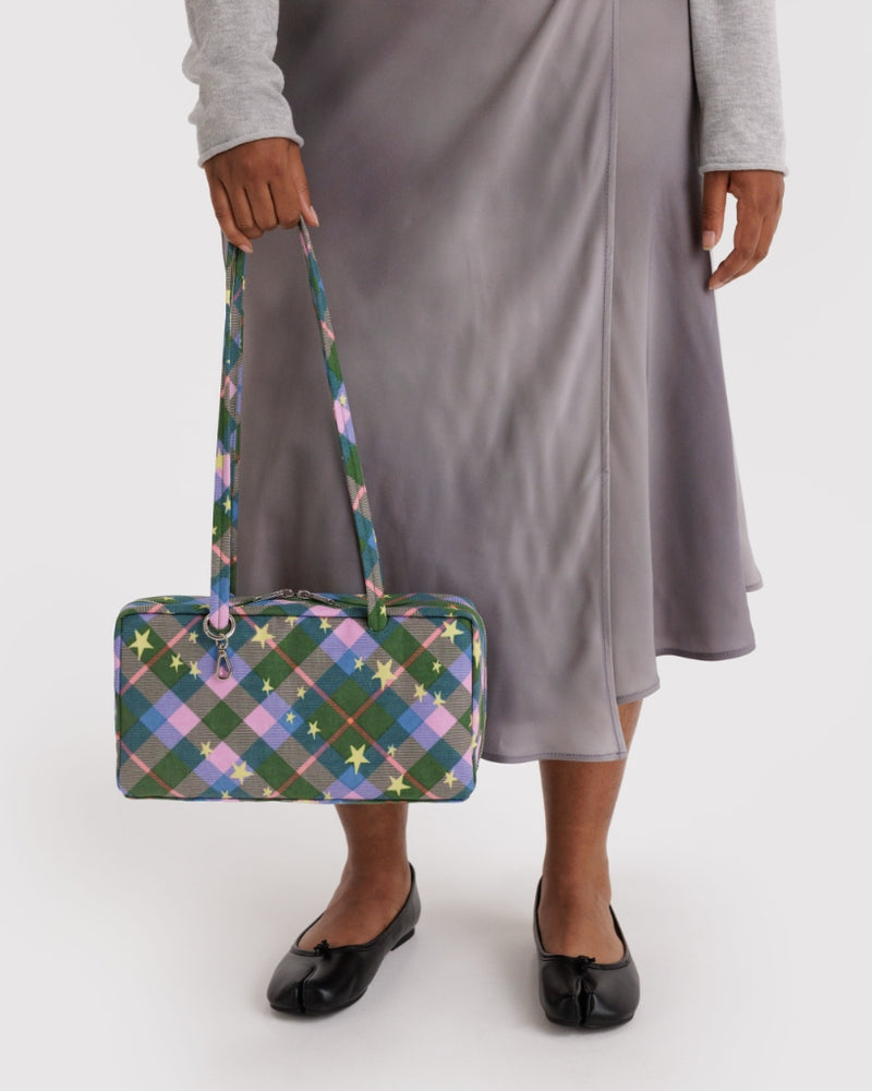 
                      
                        Small Nylon Bowler Bag - Green Star Plaid [PRE ORDER]
                      
                    