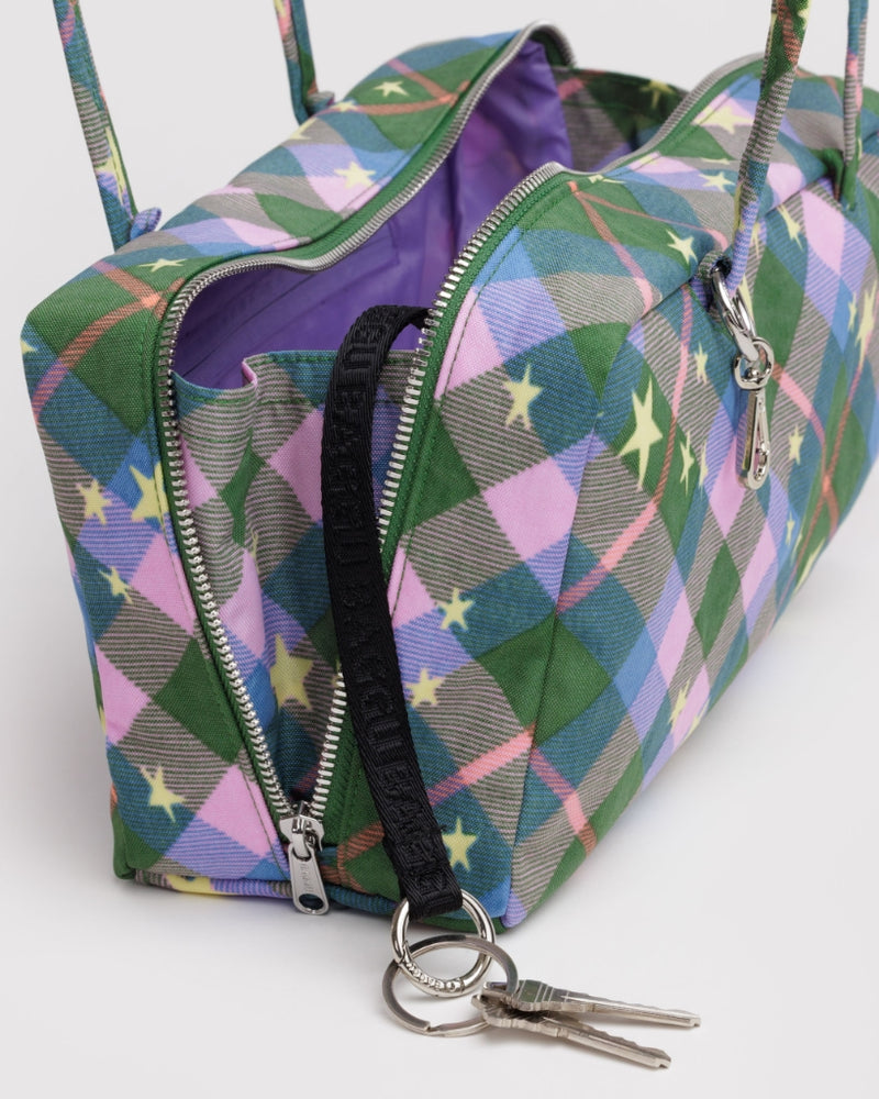 
                      
                        Small Nylon Bowler Bag - Green Star Plaid [PRE ORDER]
                      
                    