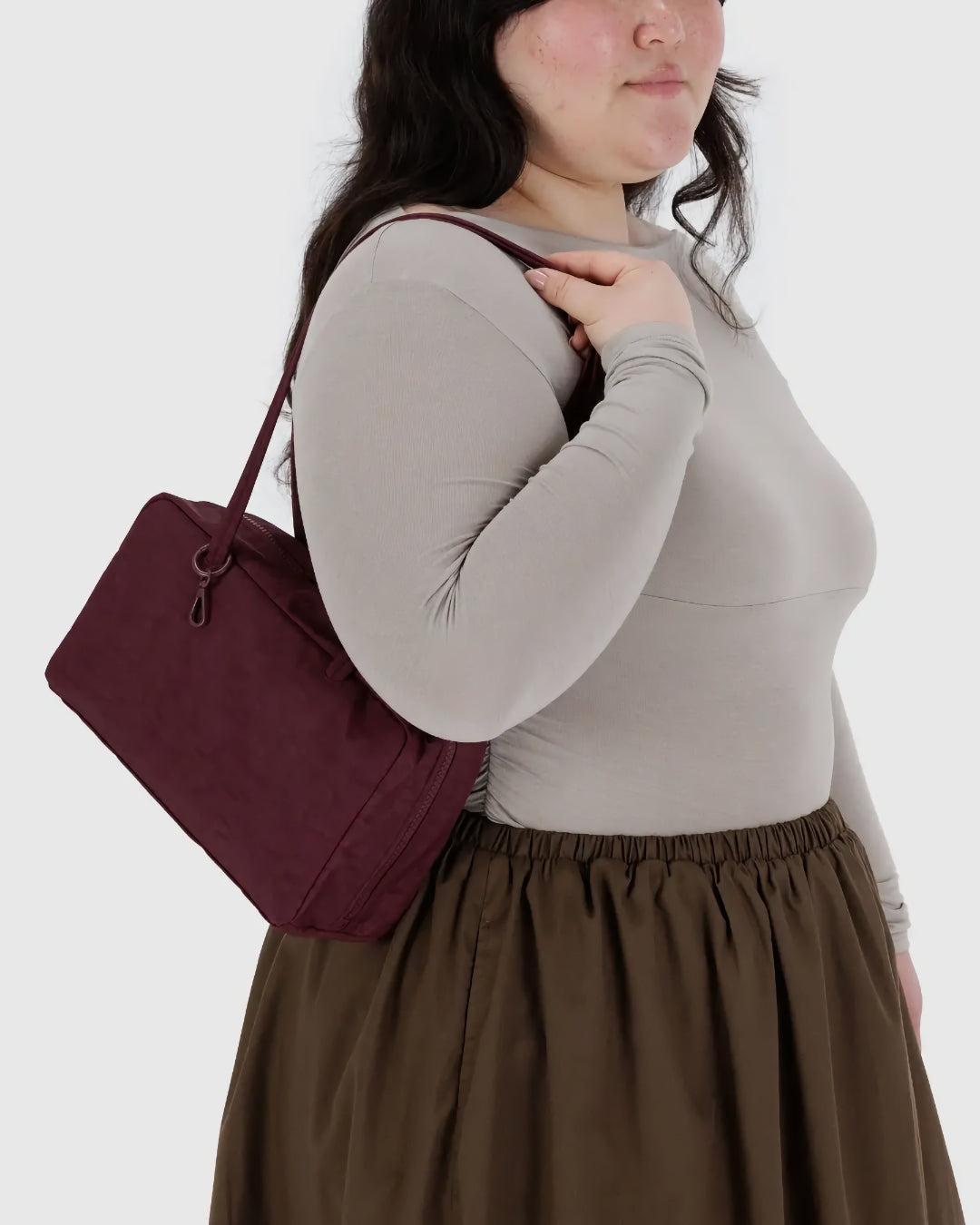 Small Nylon Bowler Bag - Mahogany [PRE ORDER]