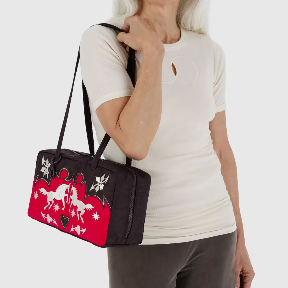 Small Nylon Bowler Bag - Western Appliqué [PRE ORDER]