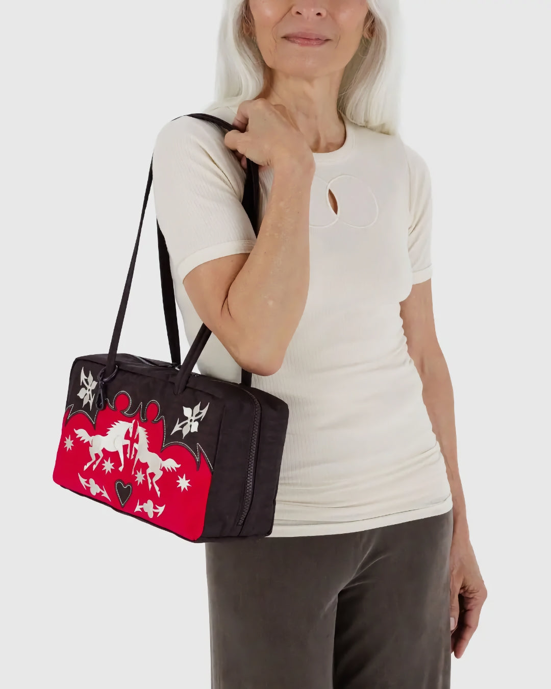 Small Nylon Bowler Bag - Western Appliqué [PRE ORDER]