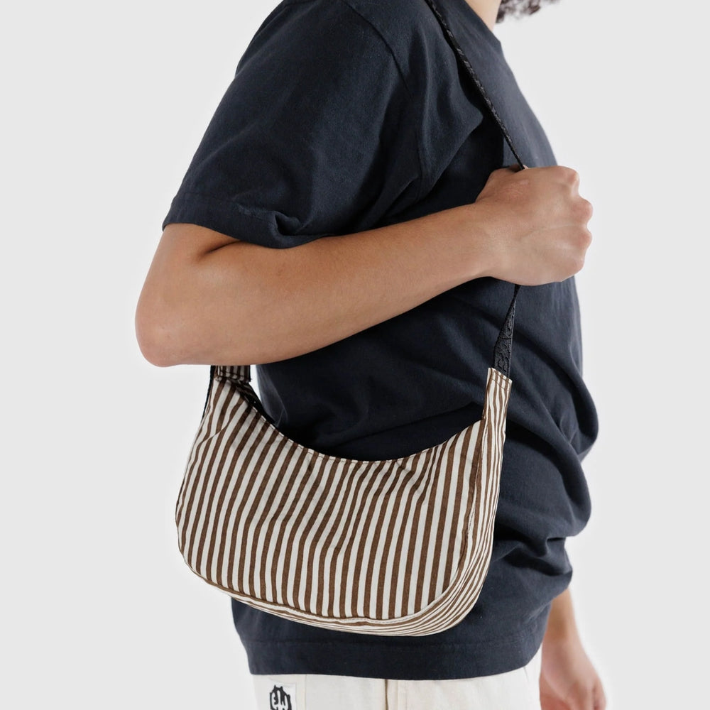 
                      
                        Small Crescent Bag - Brown Stripe
                      
                    