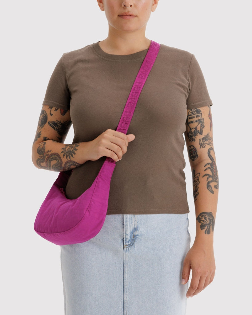Small Crescent Bag - Deep Fuchsia [PRE ORDER]
