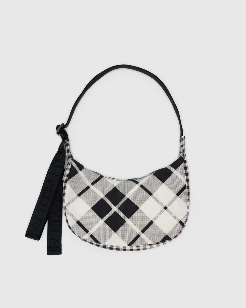 Small Crescent Bag - Mixed Plaid