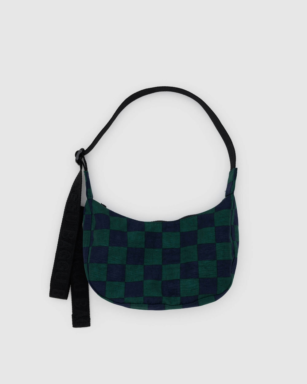 Small Crescent Bag - Navy Green Check