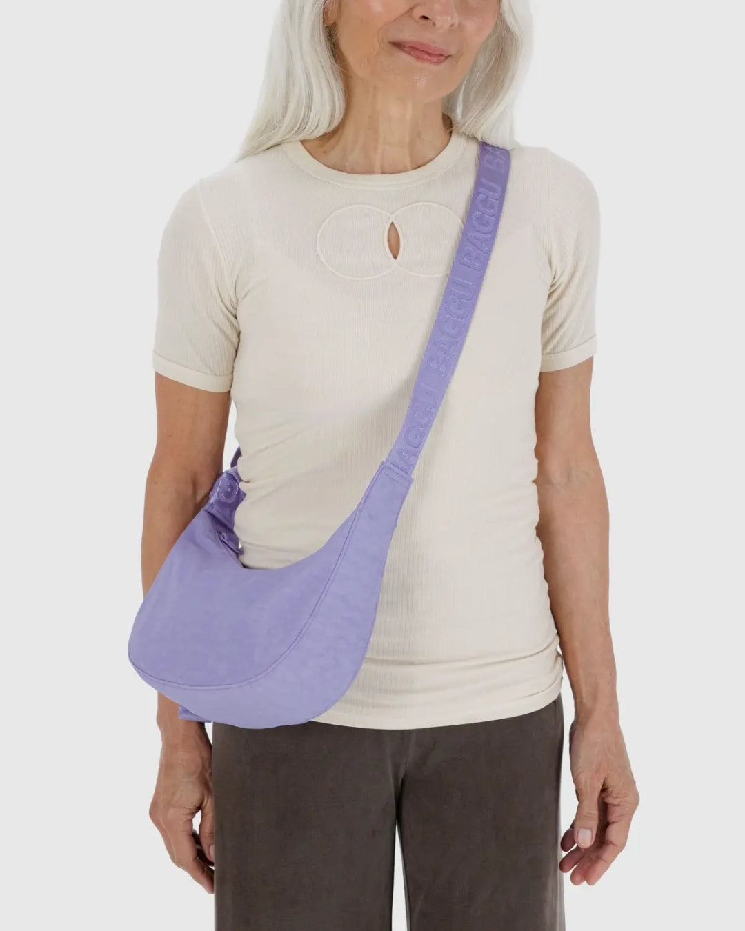 Small Crescent Bag - Wisteria