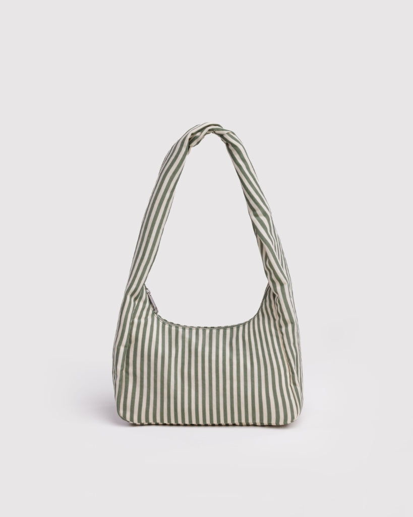 Small Meringue Bag - Sage Stripe