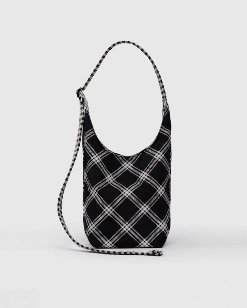 Small Nylon Sling Bag - Mixed Plaid [PRE ORDER]