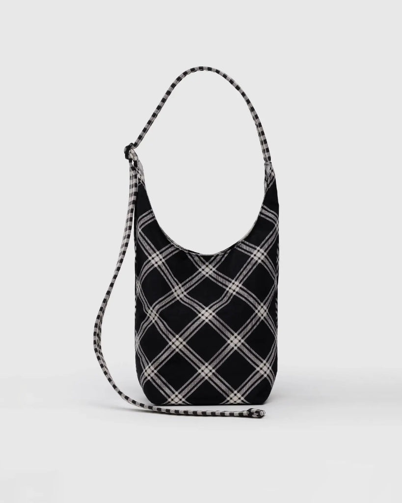Small Nylon Sling Bag - Mixed Plaid [PRE ORDER]