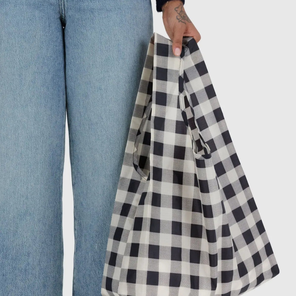 Standard Reusable Bag - Black & White Big Check