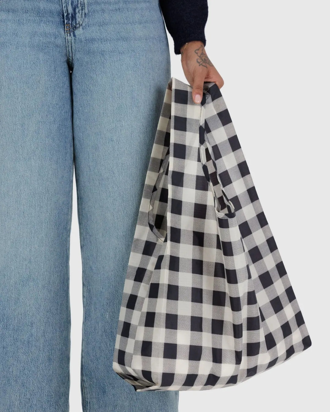 Standard Reusable Bag - Black & White Big Check