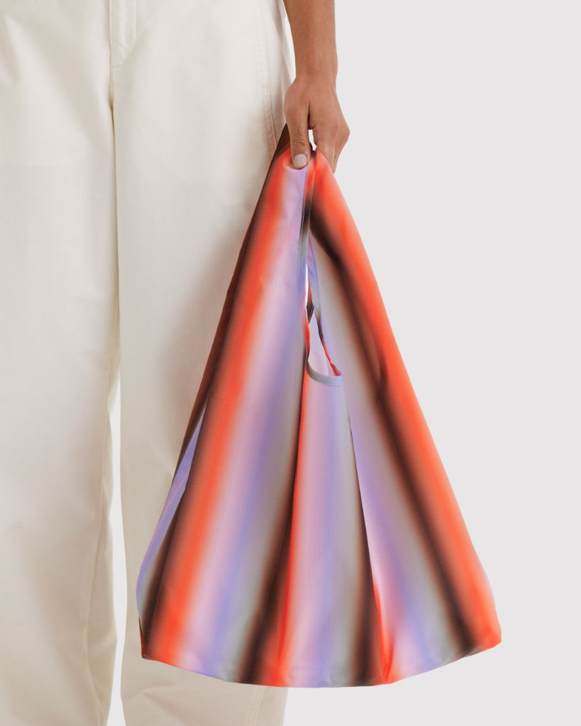 Standard Reusable Bag - Gradient Stripe Poppy & Lilac