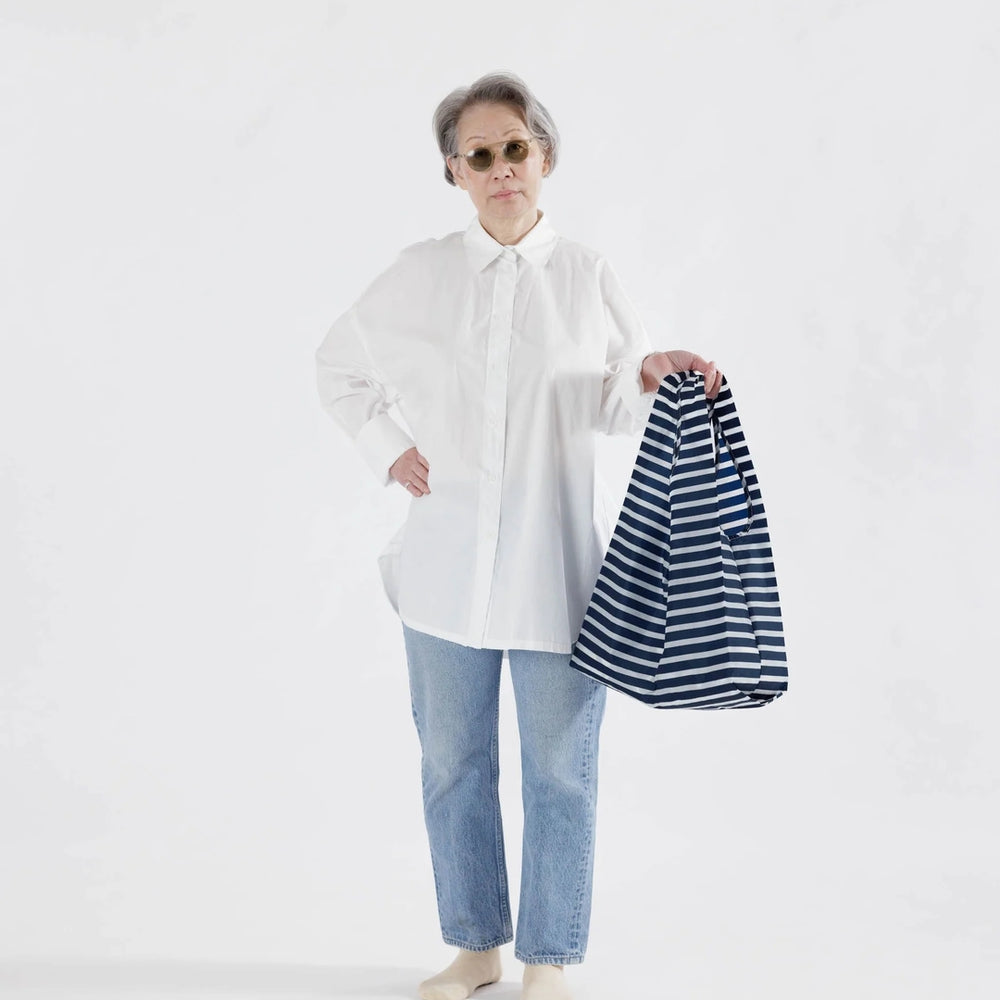 Standard Reusable Bag - Navy Stripe