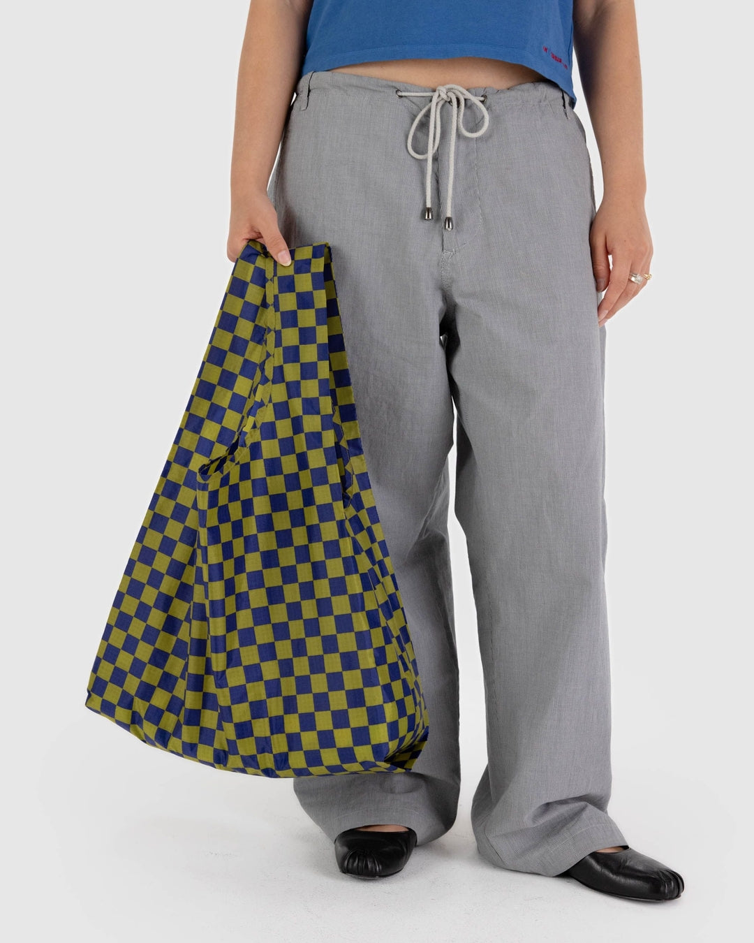 Standard Reusable Bag - Pear Navy Check