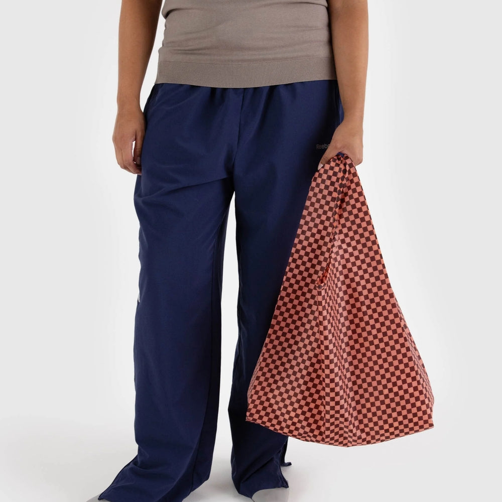 Standard Reusable Bag - Pink Brown Check