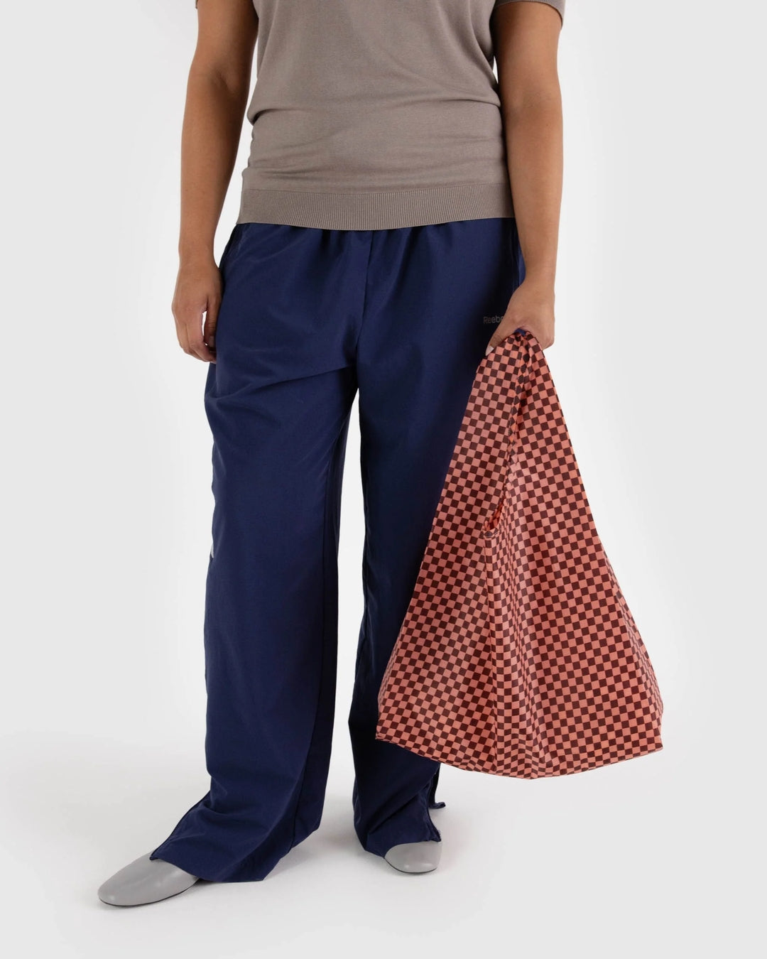 Standard Reusable Bag - Pink Brown Check