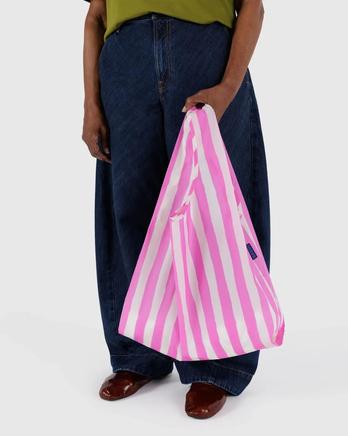 Standard Reusable Bag - Pink Painted stripe