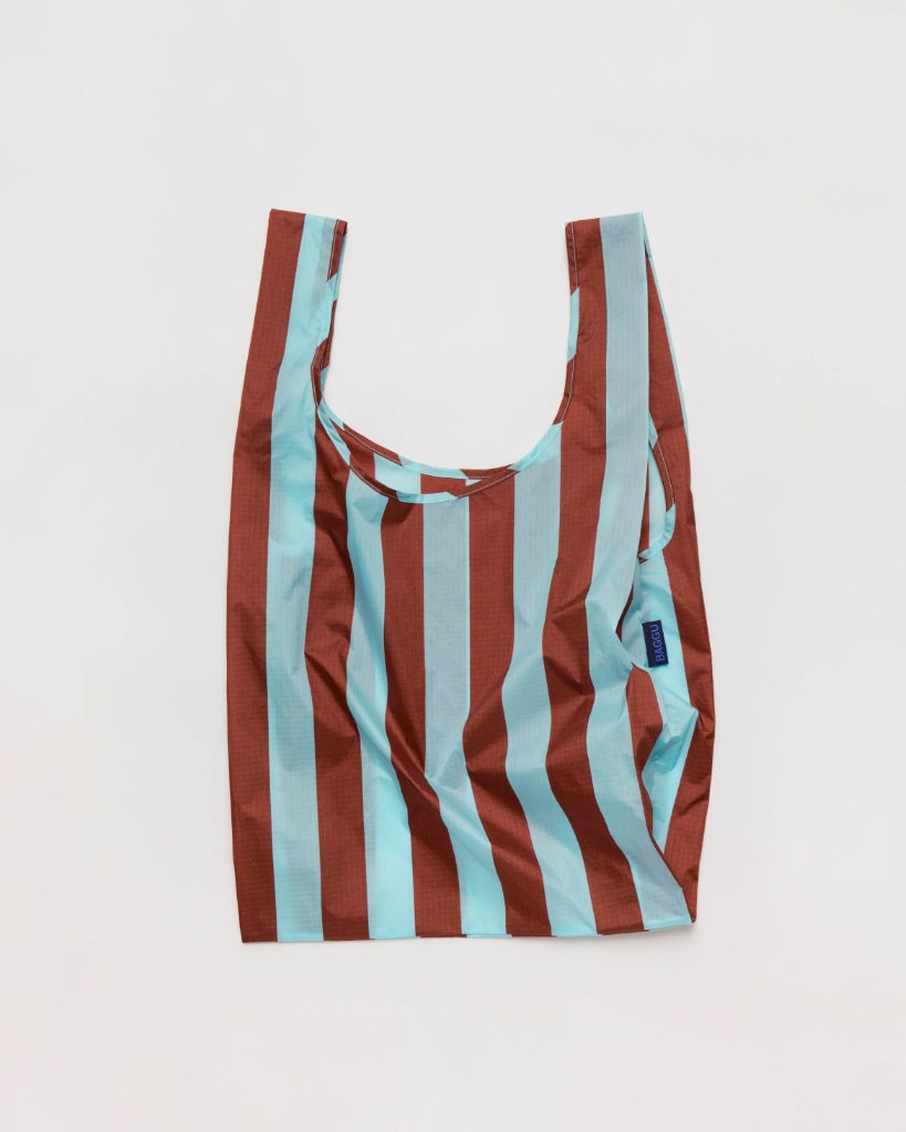 Standard Reusable Bag - Raisin Awning Stripe