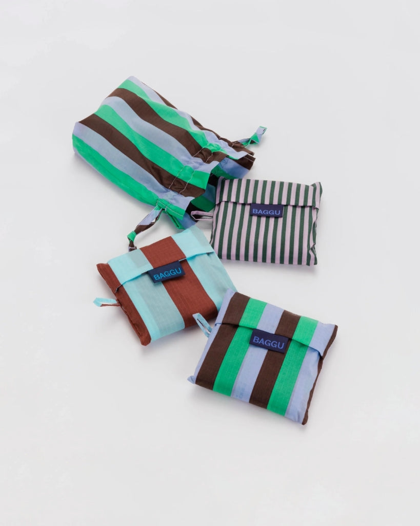 Standard Reusable Bags Set of 3 - Vacation Stripe Mix