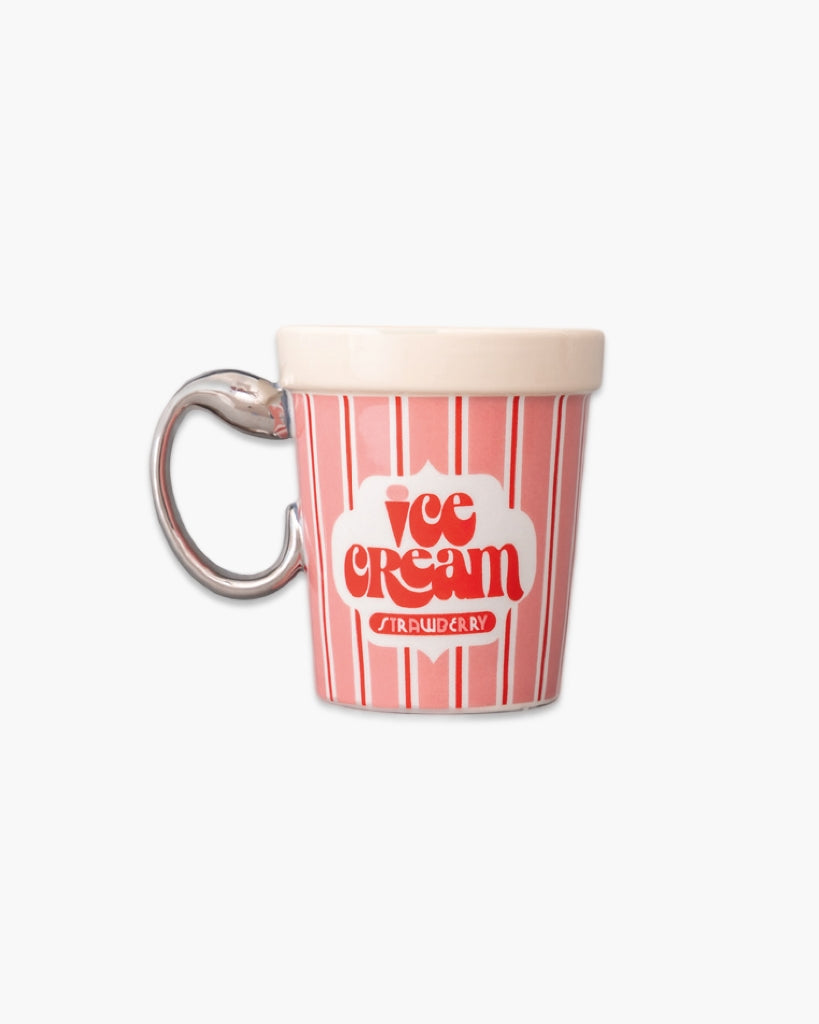 Hot Stuff Big Ceramic Mug - Strawberry Ice Cream Pint [PRE ORDER]