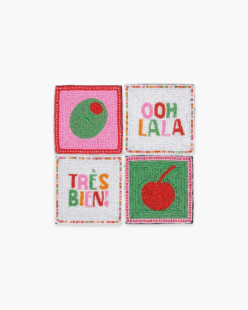 Beaded Coaster Set - Cocktail [PRE ORDER]