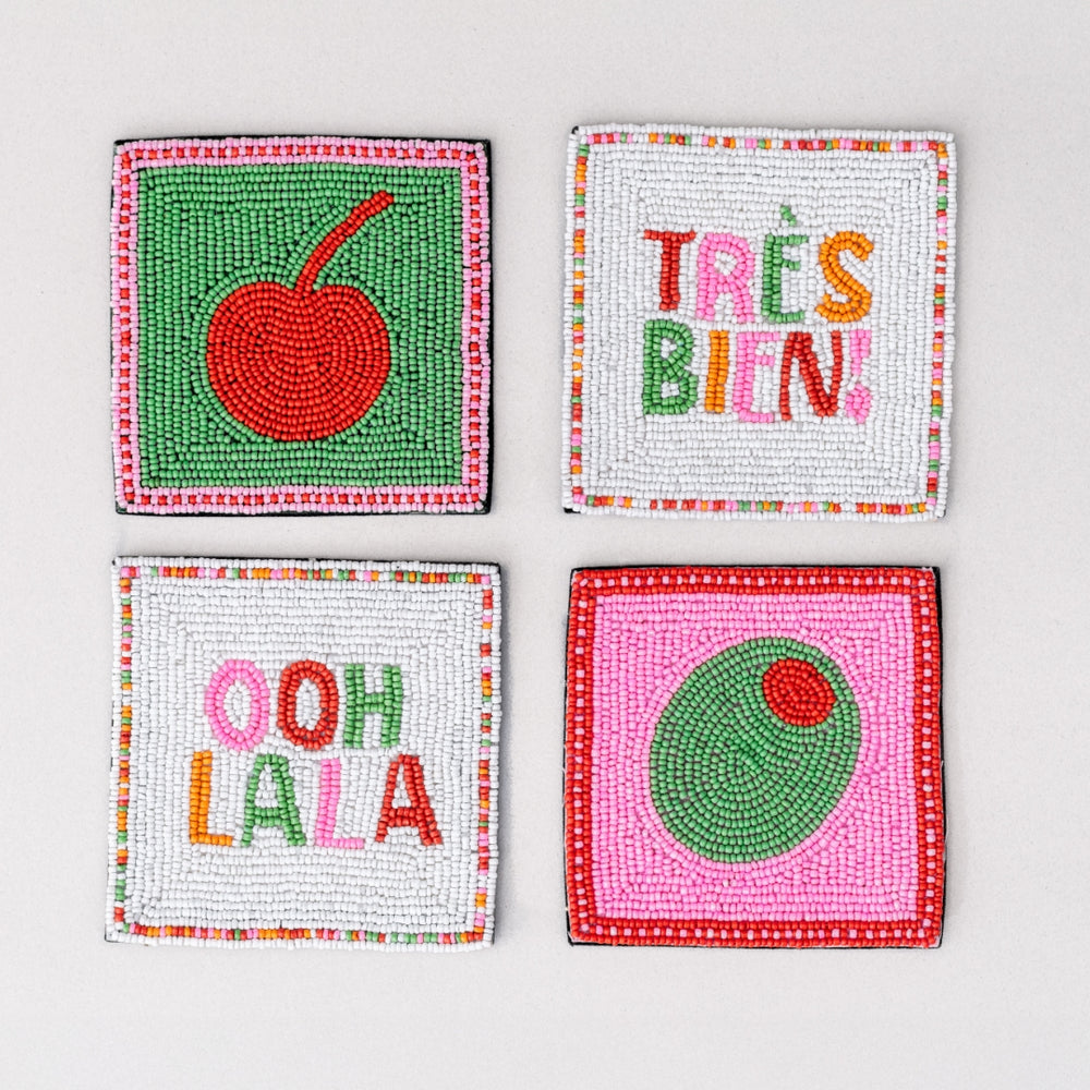 Beaded Coaster Set - Cocktail [PRE ORDER]