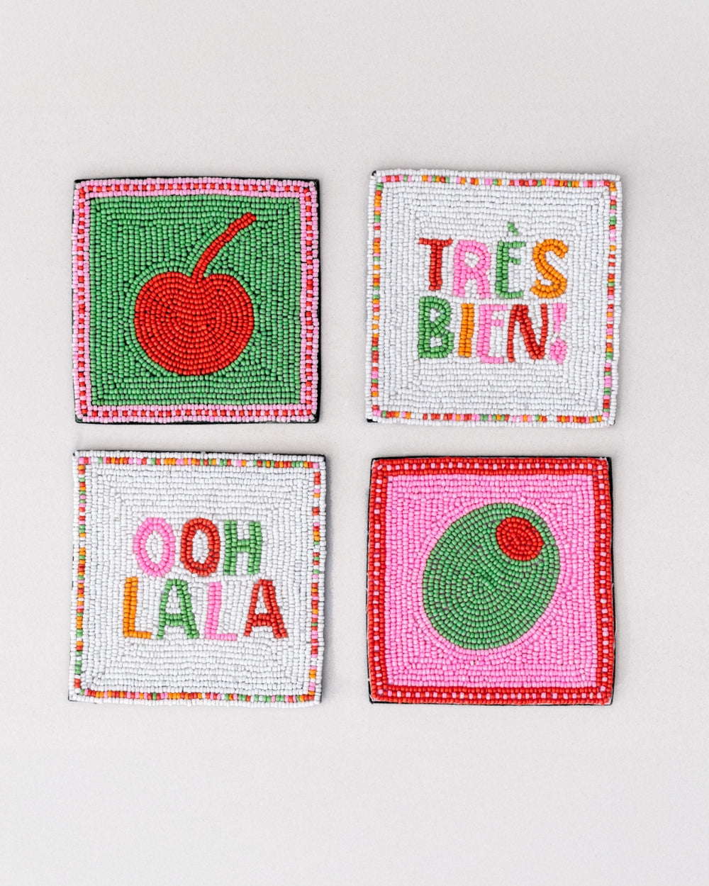 Beaded Coaster Set - Cocktail [PRE ORDER]