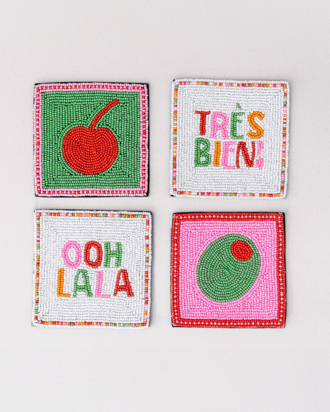 Beaded Coaster Set - Cocktail [PRE ORDER]