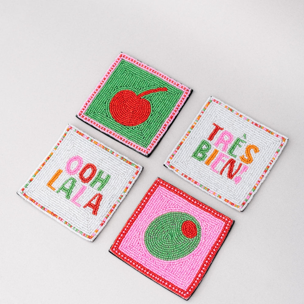 Beaded Coaster Set - Cocktail [PRE ORDER]