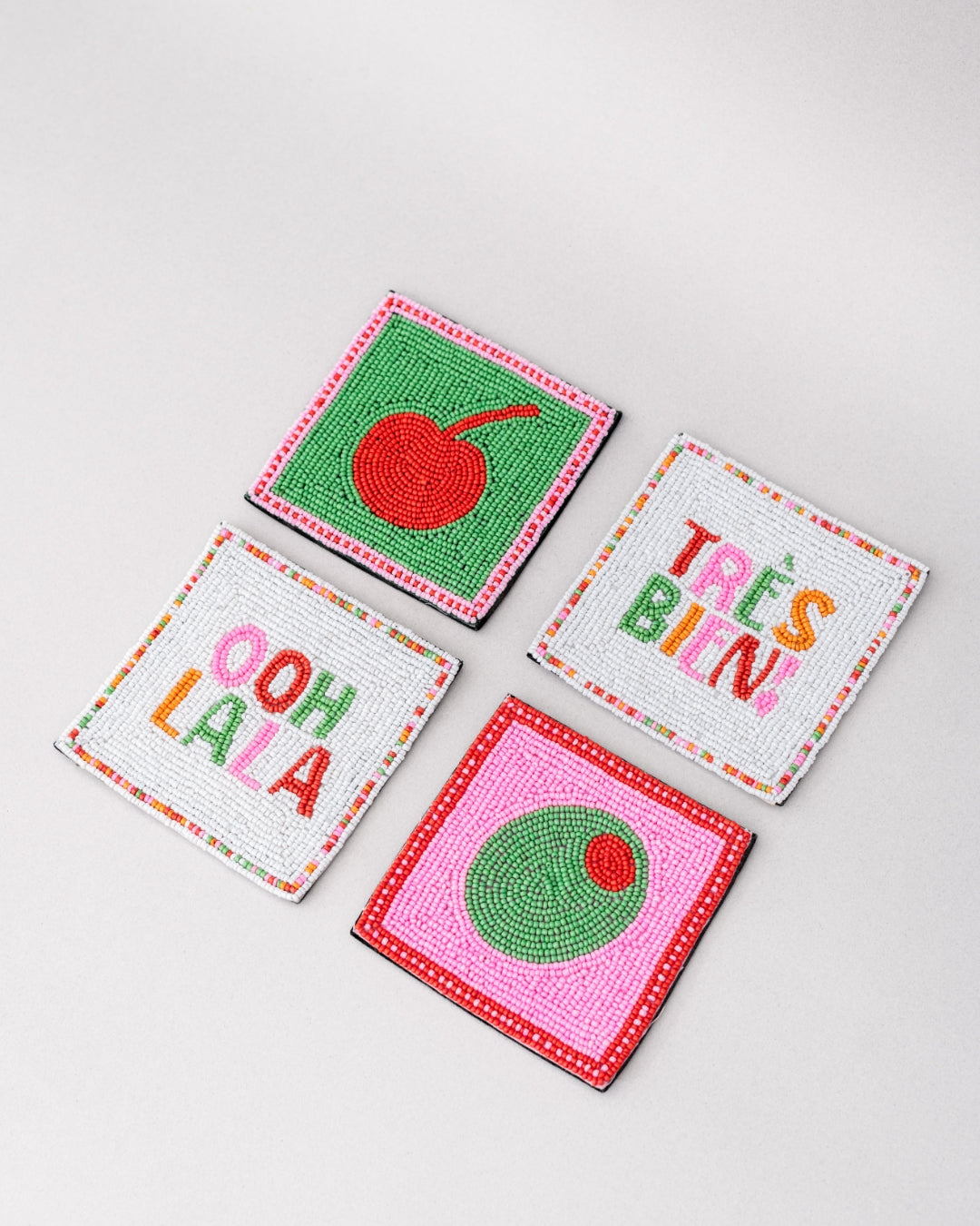 Beaded Coaster Set - Cocktail [PRE ORDER]