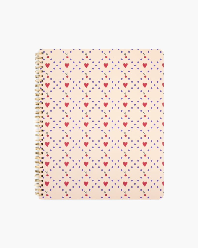 Rough Draft Large Notebook - Cherry Hearts [PRE ORDER]