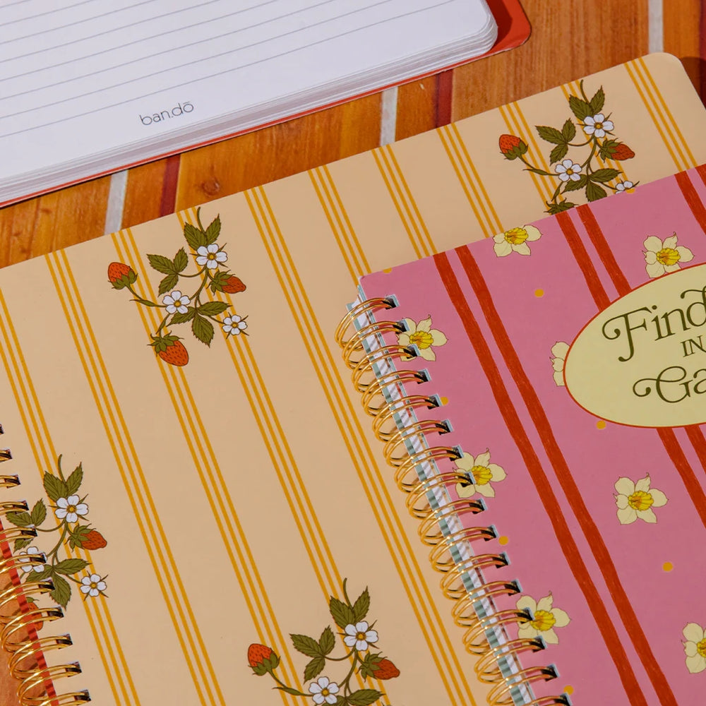 Rough Draft Large Notebook - Floral Stripe [PRE ORDER]