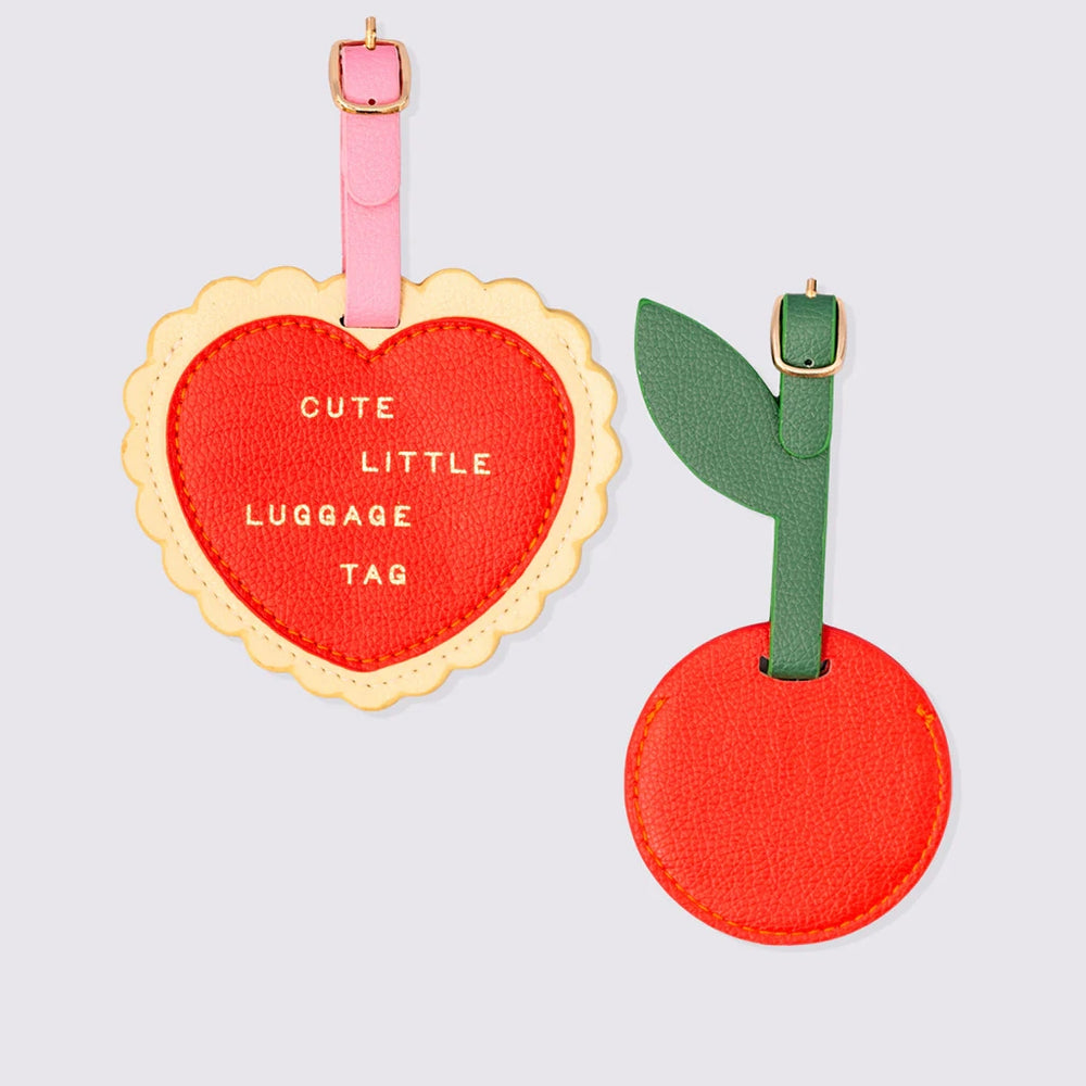 The Getaway Luggage Tag Set - Heart & Cherry [PRE ORDER]