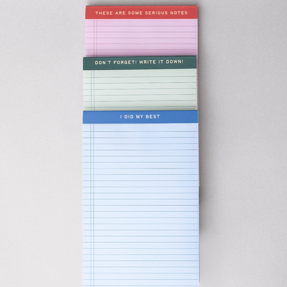 Mini Legal Pad Set - Serious Notes [PRE ORDER]