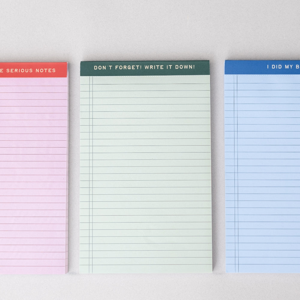 
                      
                        Mini Legal Pad Set - Serious Notes [PRE ORDER]
                      
                    