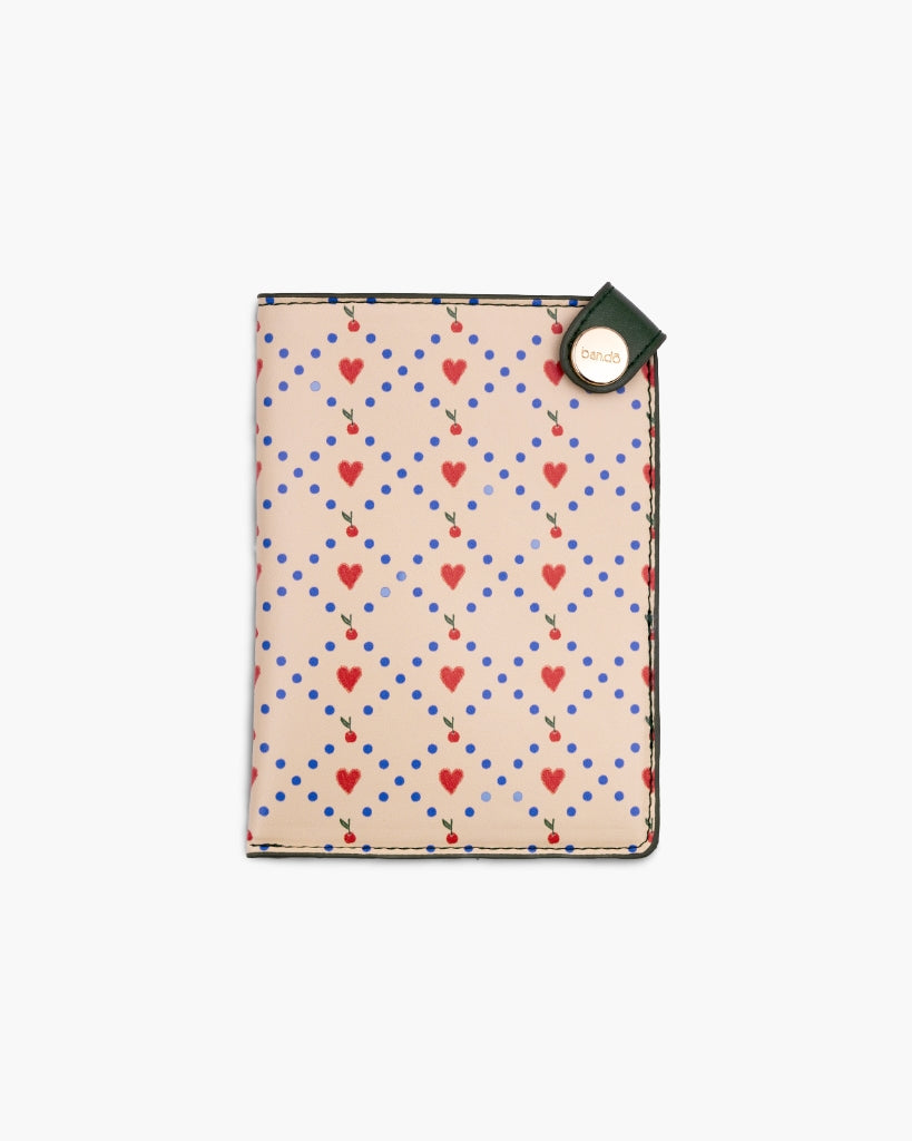 The Getaway Passport Holder - Cherry Hearts