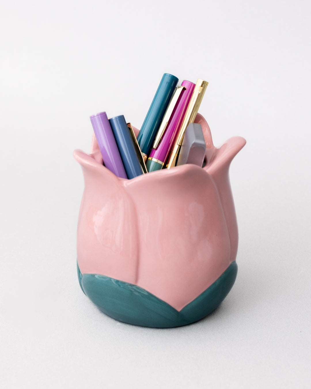 Ceramic Pencil Cup - Pink Tulip [PRE ORDER]