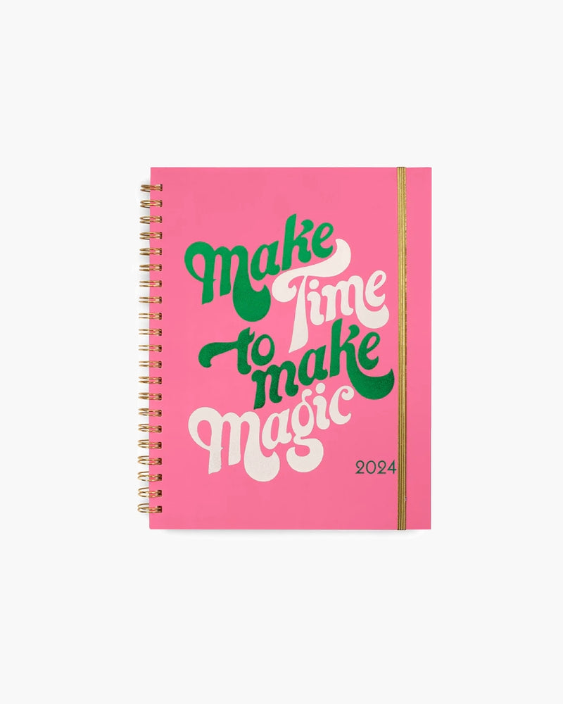 
                      
                        12-Month Soft Cover Planner Large 2024 - Make Time To Make Magic
                      
                    