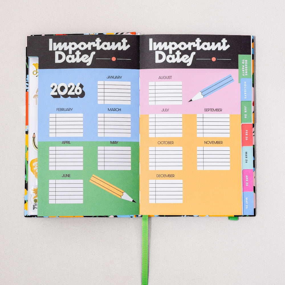 
                      
                        12-Month Annual Planner Classic 2026 - Black Floral [PRE ORDER]
                      
                    