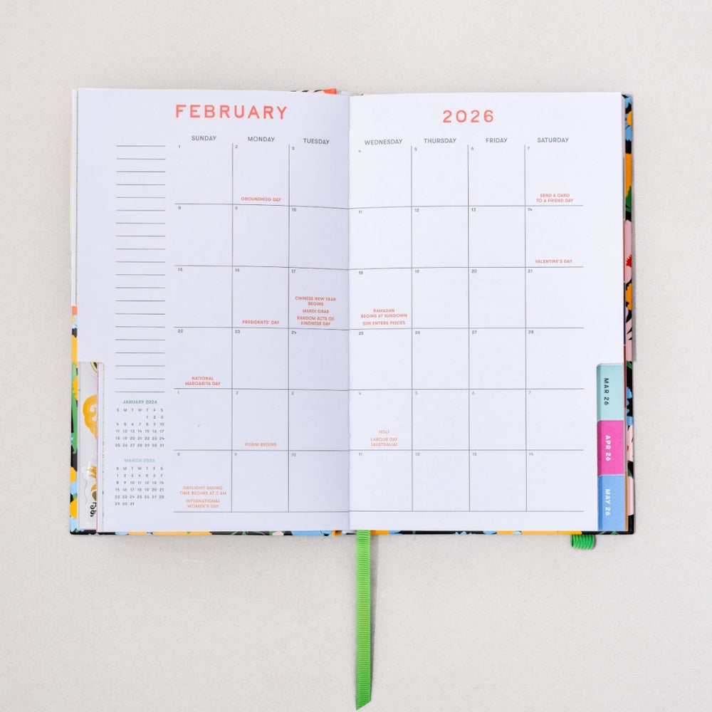 
                      
                        12-Month Annual Planner Classic 2026 - Black Floral [PRE ORDER]
                      
                    