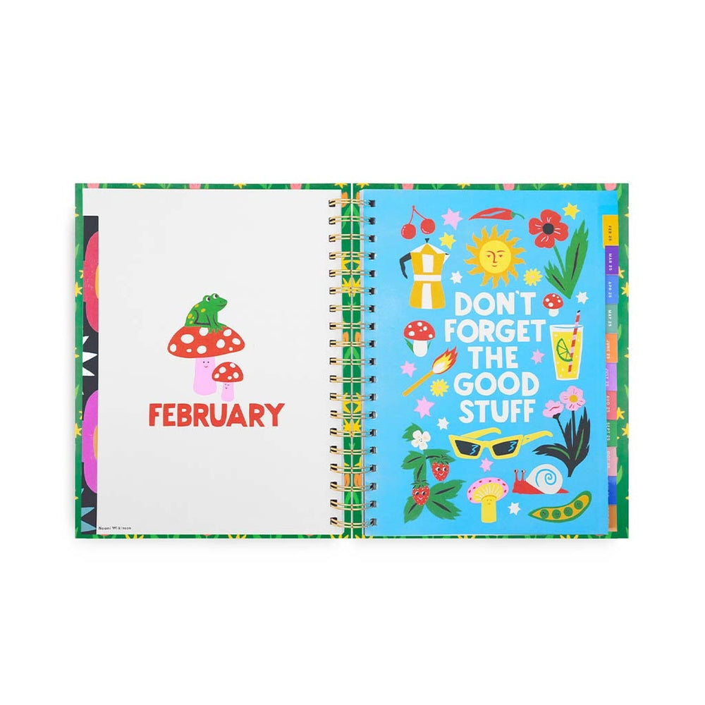 12-Month Soft Cover Planner Large 2025 - Green Tulips