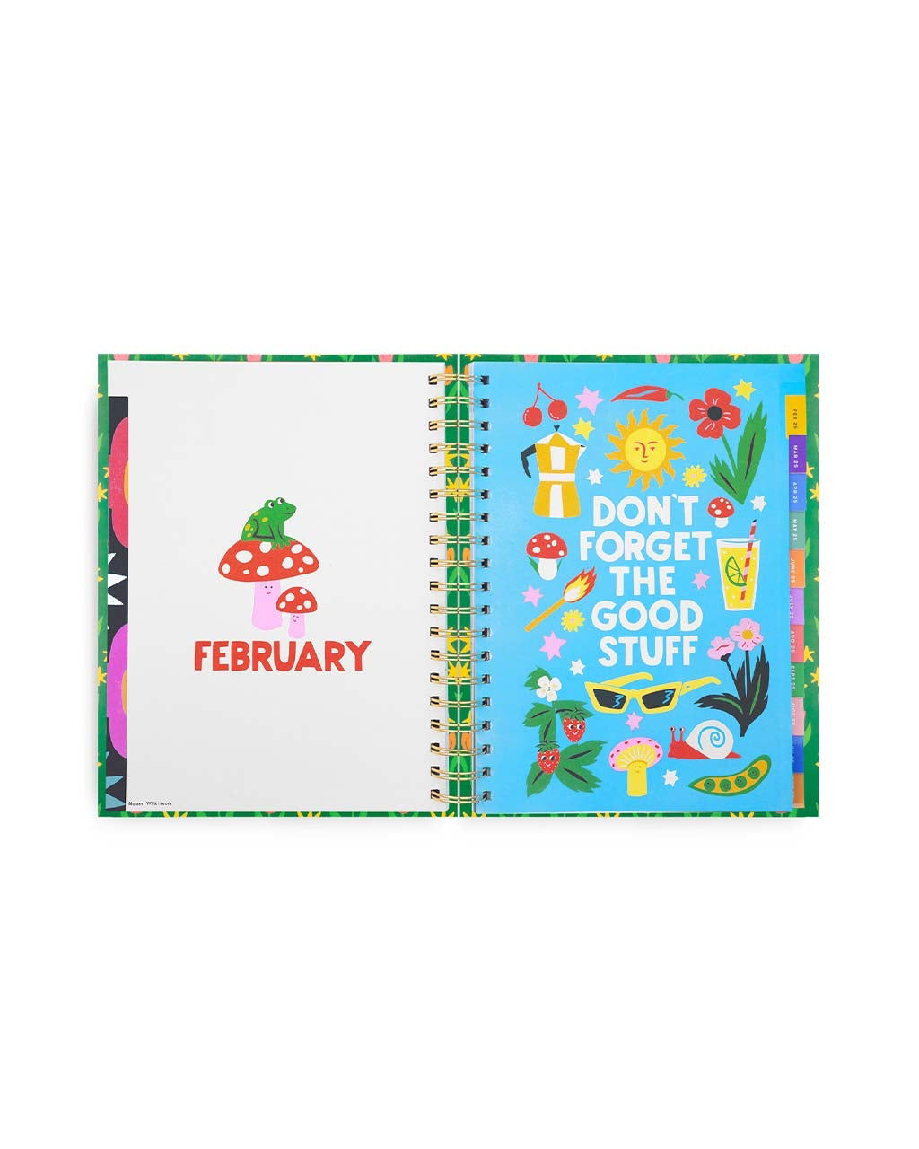 12-Month Soft Cover Planner Large 2025 - Green Tulips