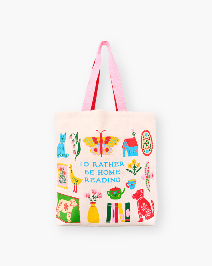 Canvas Tote Bag - I'd Rather Be Home Reading [PRE ORDER]