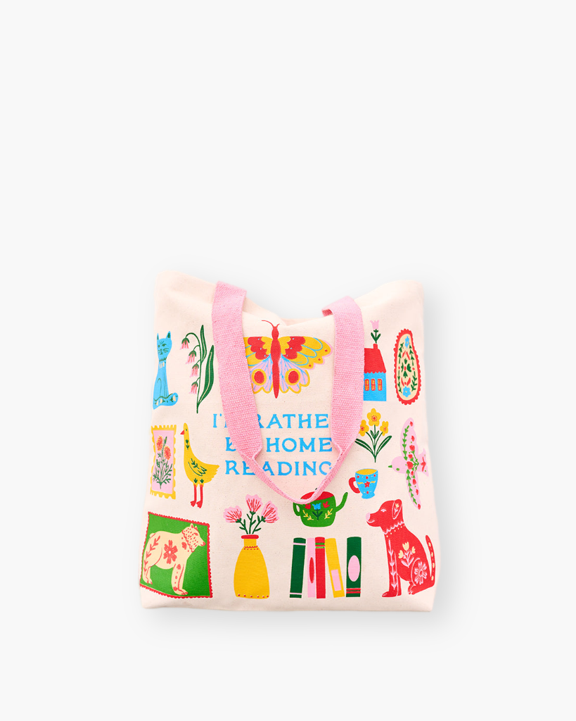 Canvas Tote Bag - I'd Rather Be Home Reading [PRE ORDER]