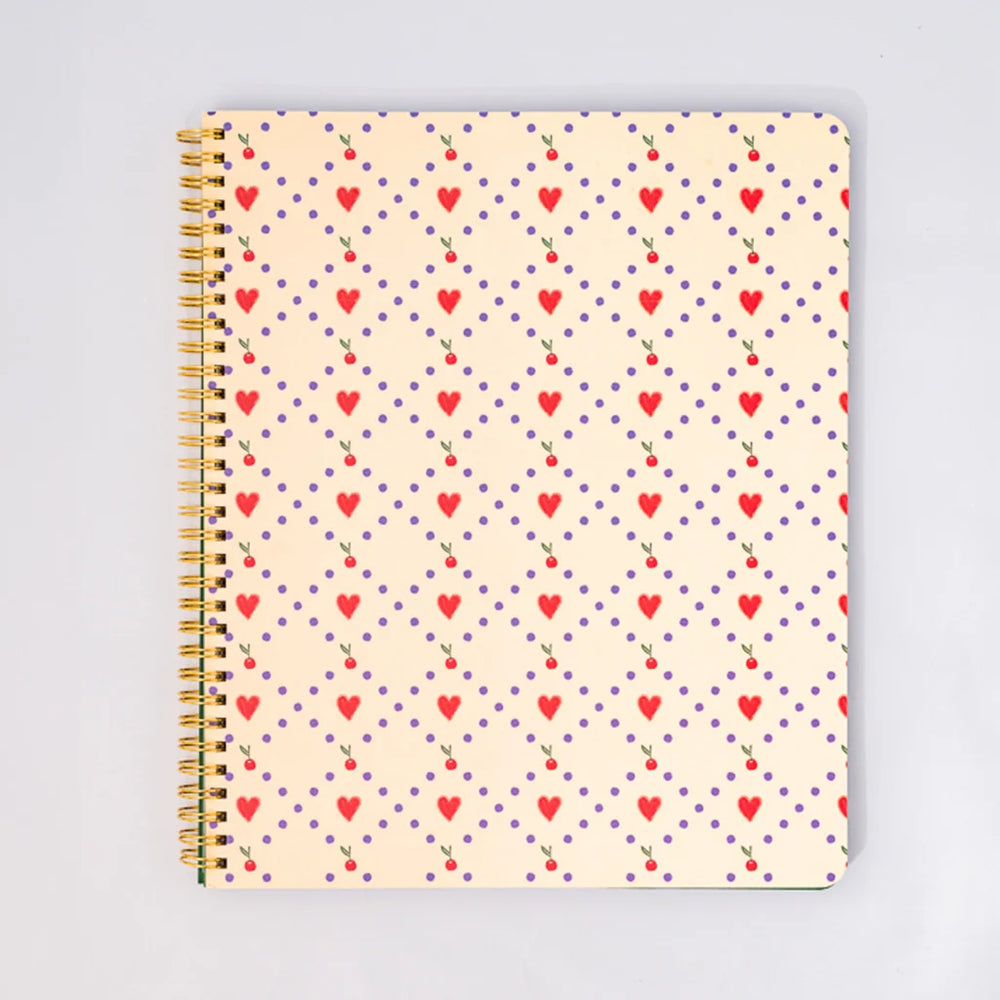 Rough Draft Large Notebook - Cherry Hearts [PRE ORDER]